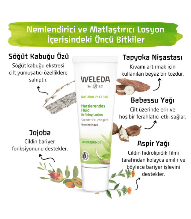 Weleda Naturally Clear Nemlendirici ve Matlaştırıcı Losyon