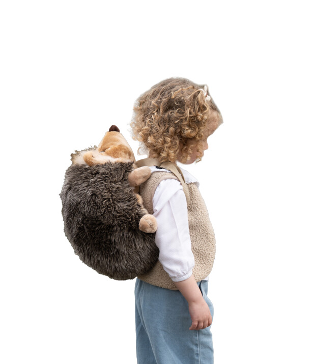 Wild & Soft Fig&uuml;rl&uuml; Peluş Sırt &Ccedil;antası // Kirpi