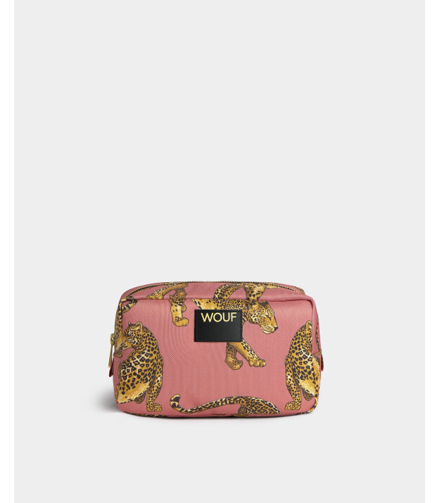 Wouf Toiletry Bag Makyaj &Ccedil;antası // Blush Leopard
